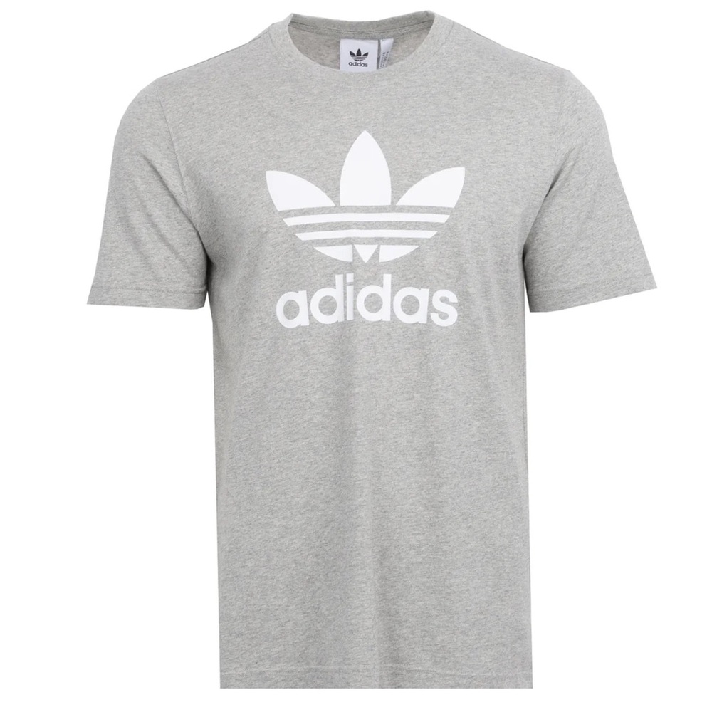 Adidas Men’s Trefoil T-Shirt, Medium Grey Heather, Size: Medium